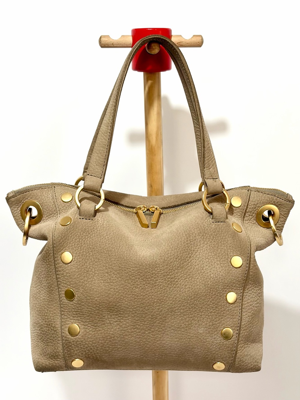 Hammitt Daniel MD Satchel In Natural Grey/ Brushed Gold/Missing CB Strap EUC - Picture 5 of 14